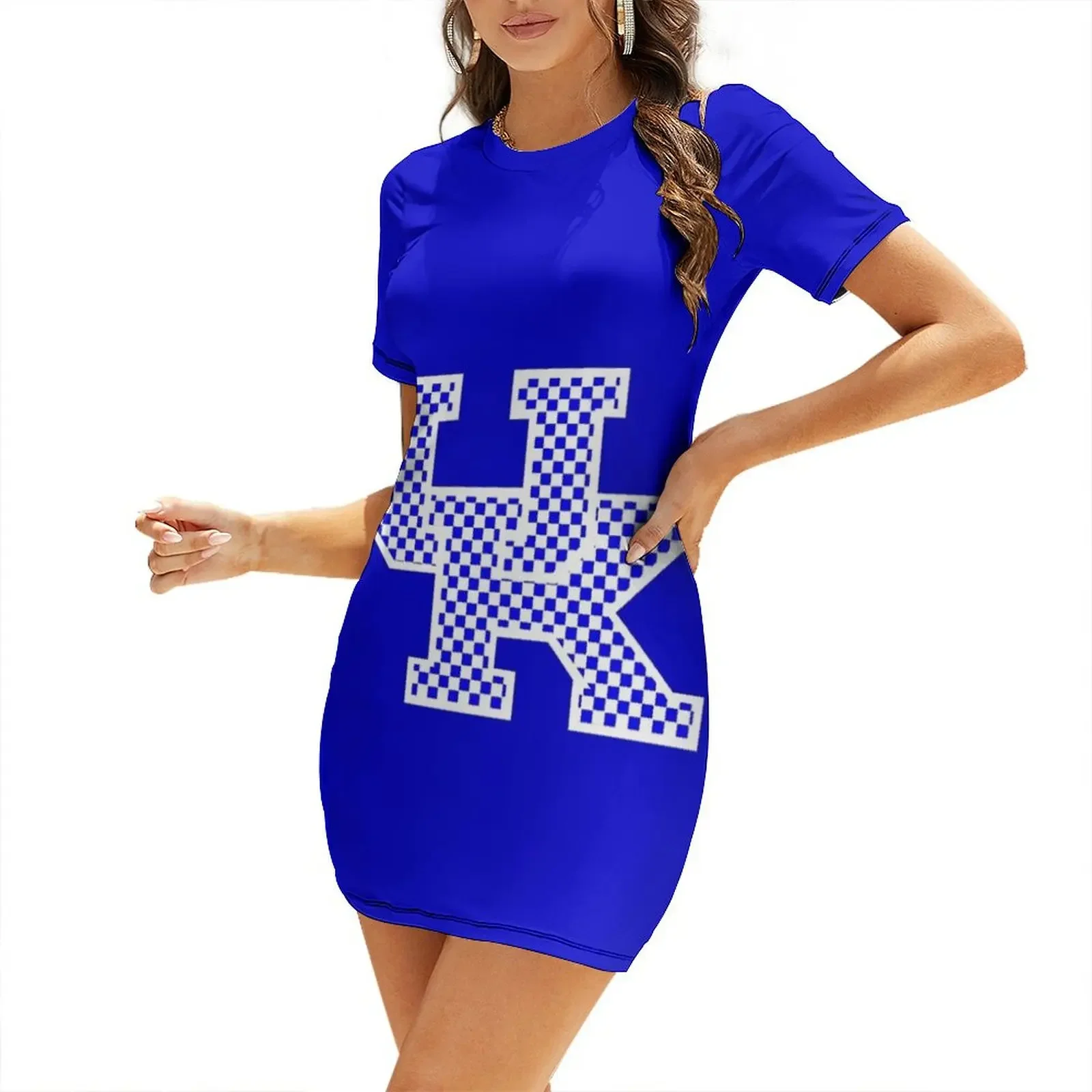 Summer Clothing Women Uk - UK logo Short-Sleeved Dress dresses for