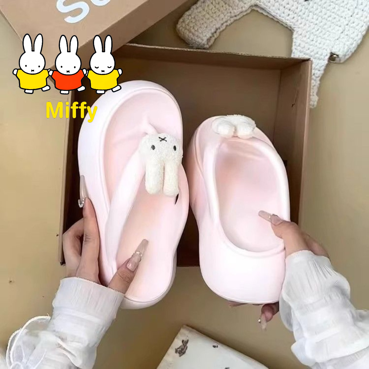 Summer Away Clothing - Kawaii Miffy EVA Flip-flops Cute Cartoon