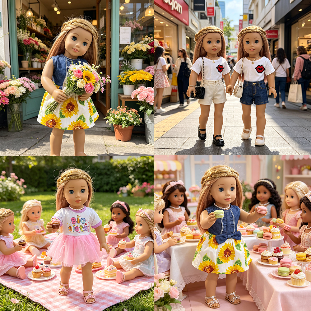Summer Away Clothing - 18 inch doll girl gentle and