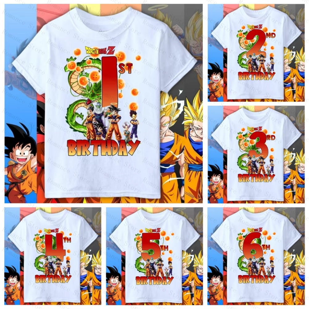 Summer 2026 Kids Clothing - 2026 Summer Dragon Ball BIRTHDAY Kids
