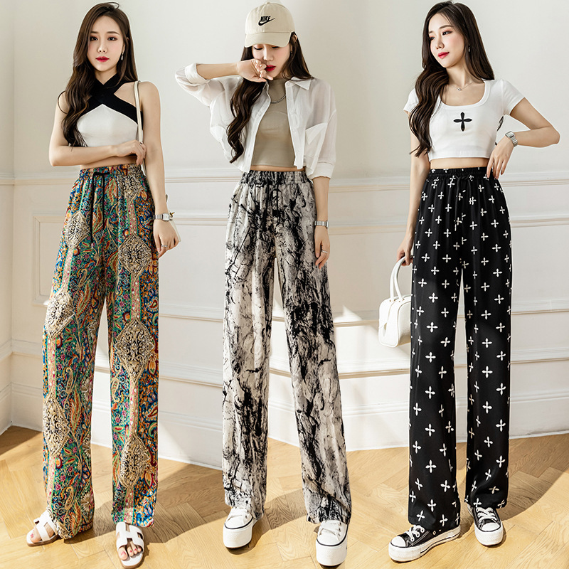 Summer Clothing Reviews - Ink Painting Tie Dyed Pants Ice