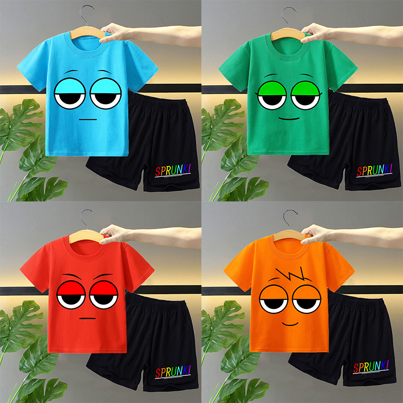 Summer Clothing For Girls - Sprunki 2pcs T-shirt and Shorts Set