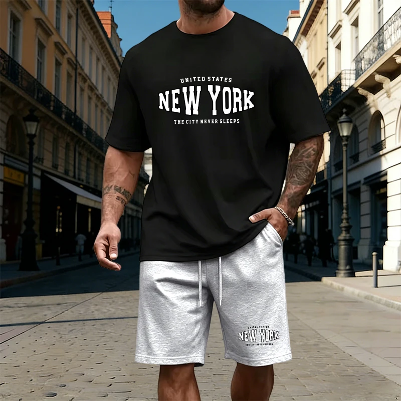 Mens T-Shirt Tracksuit Printin – обзор и цена Summer Knit Clothing