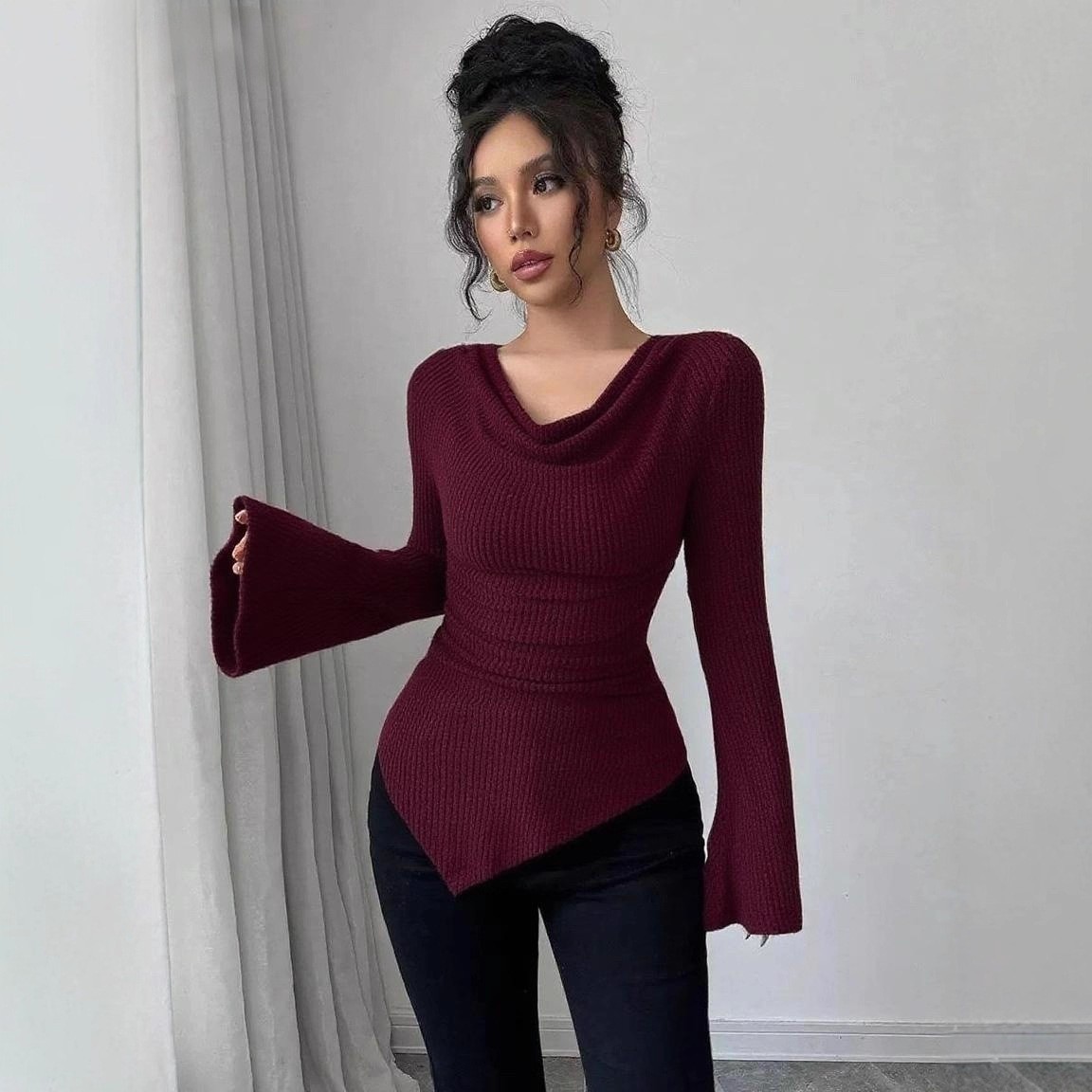 Women's Blouse Longsleeve Soli – обзор и цена Off Shoulder Blouse