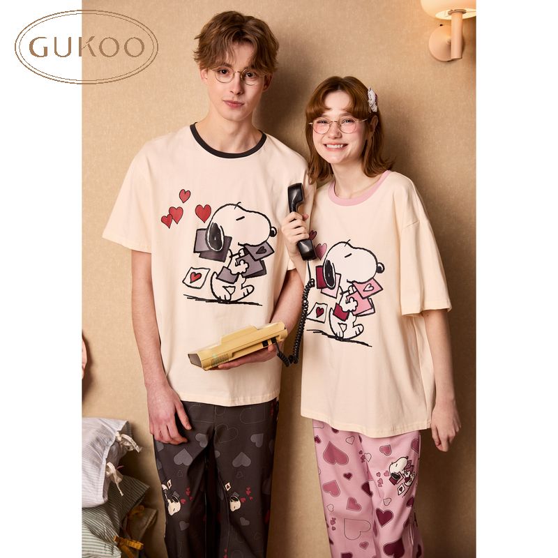 Anime Cute Snoopy Couple Pajam – обзор и цена Summer Away Clothing