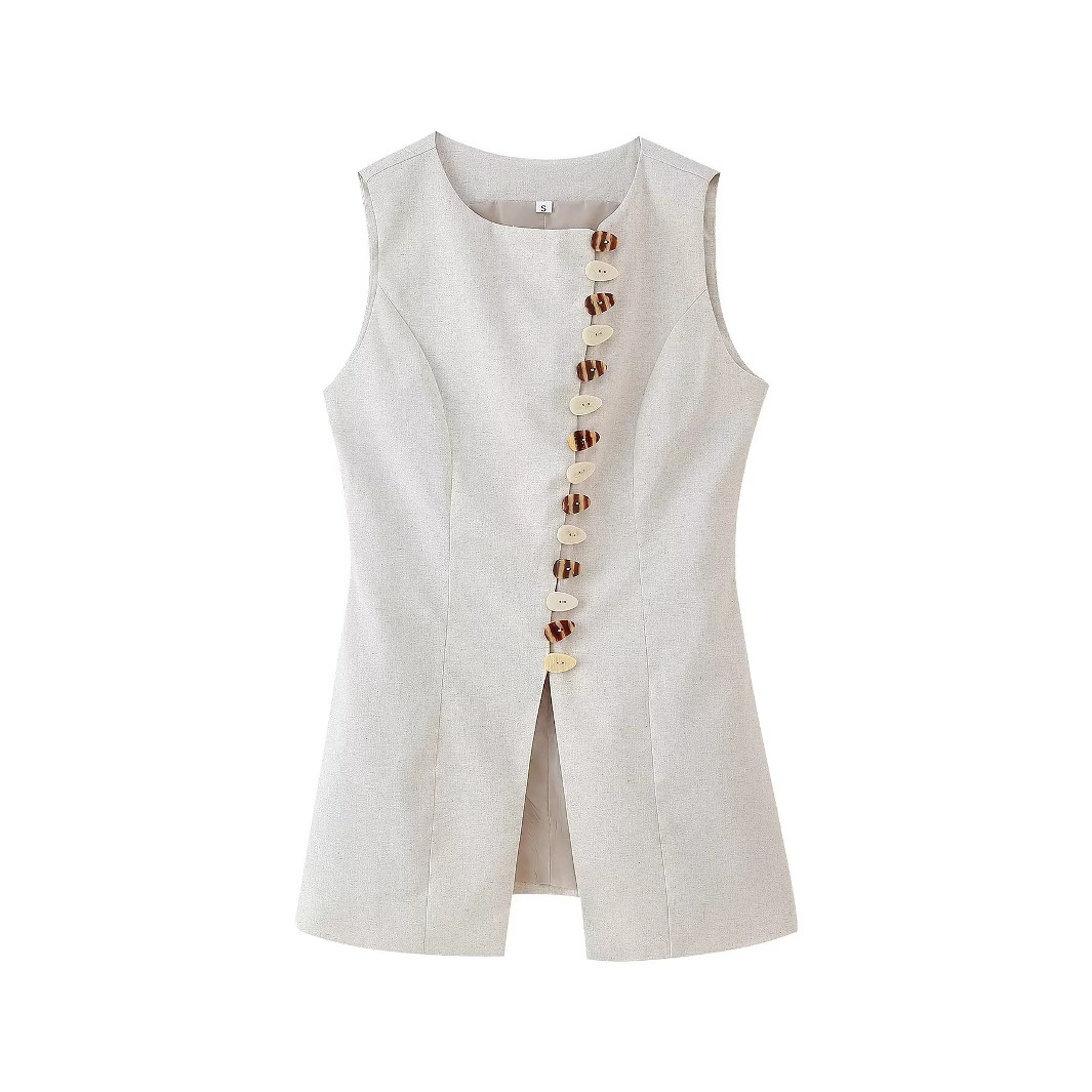 Cotton Linen Vest Mini Skirts  – обзор и цена Summer Clothing Linen