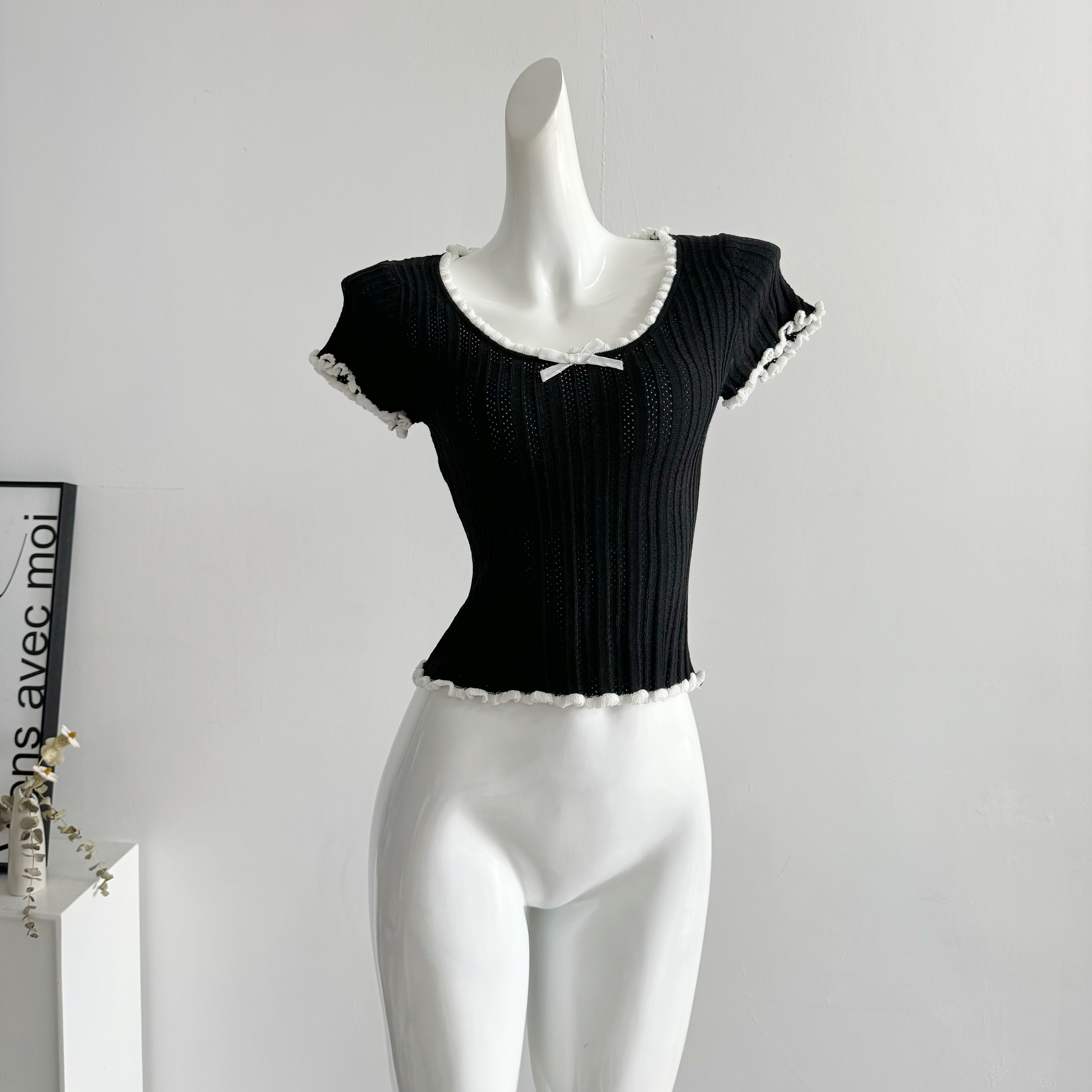 Women's Short Sleeve Ribbed Kn – обзор и цена Summer Clothing Teens