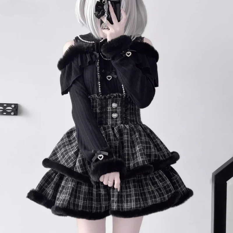 Y2k Japan Style Gothic Y2k Lol – обзор и цена Off Shoulder Blouse