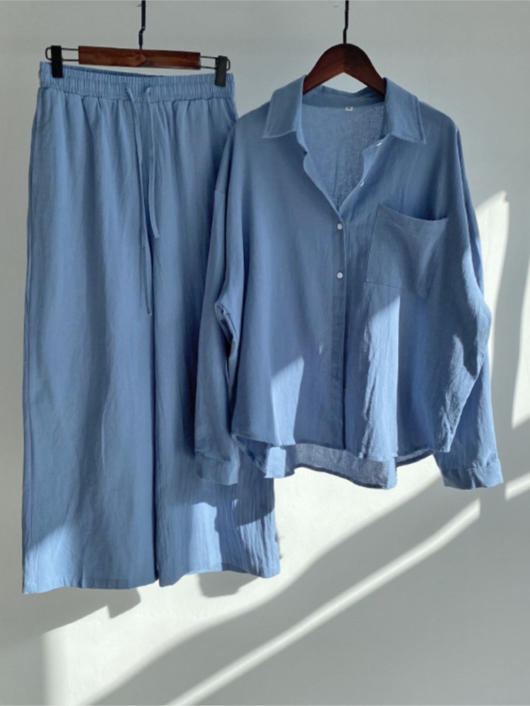 Spring Women's Two Piece Set C – обзор и цена Summer Linen Clothing For Women