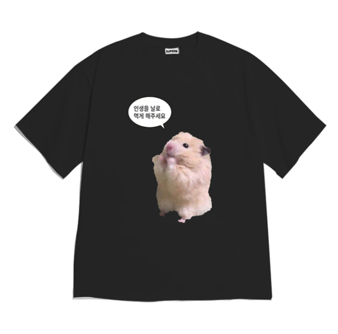 Funny Hamster Meme Graphic T-S – обзор и цена Summer Clothing Teens