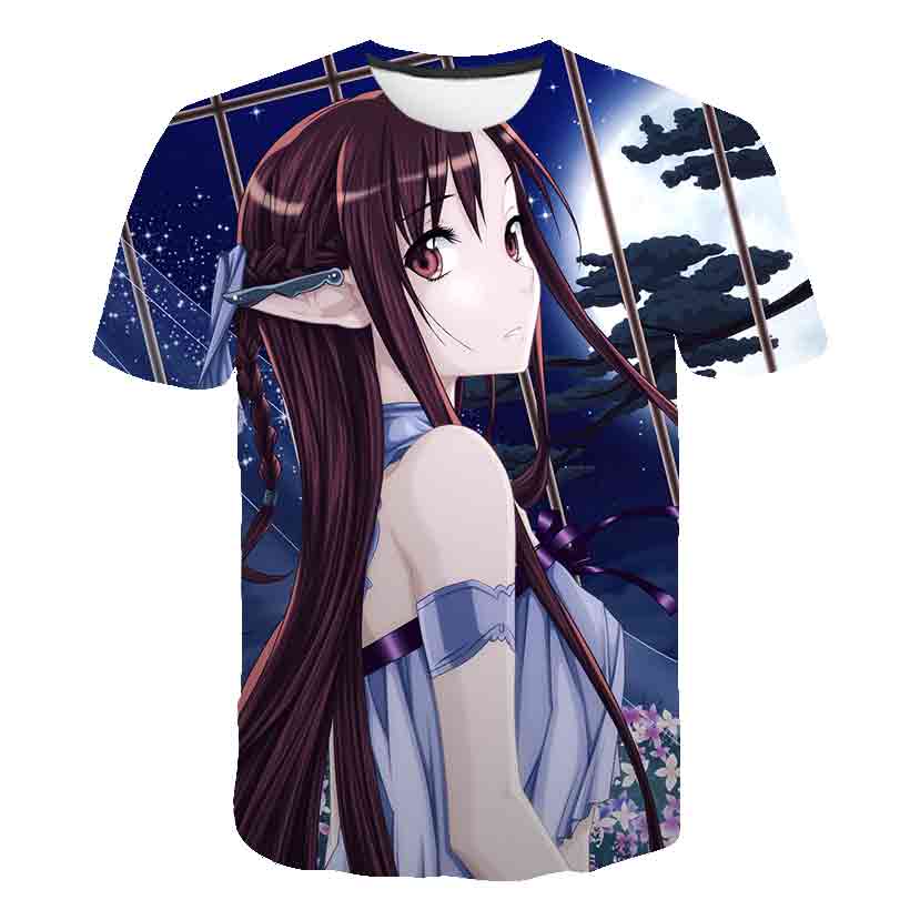 Anime 3D-printed Sword Art Onl – обзор и цена Summer Clothing Online Shopping