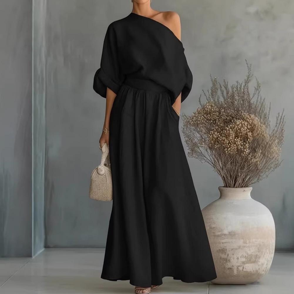 Women Blouse Pants Set Elegant – обзор и цена Off Shoulder Blouse
