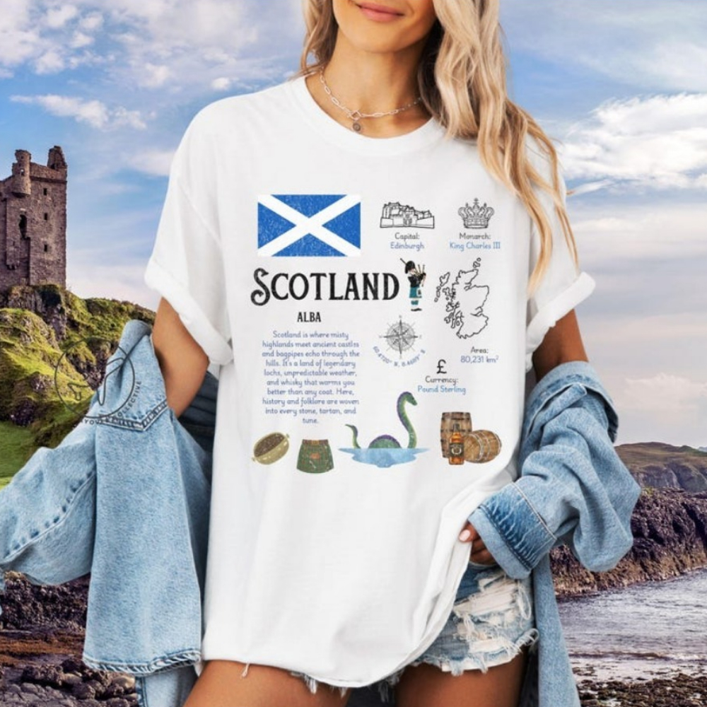 Scotland UK T-Shirt Edinburgh  – обзор и цена Summer Clothing Women Uk
