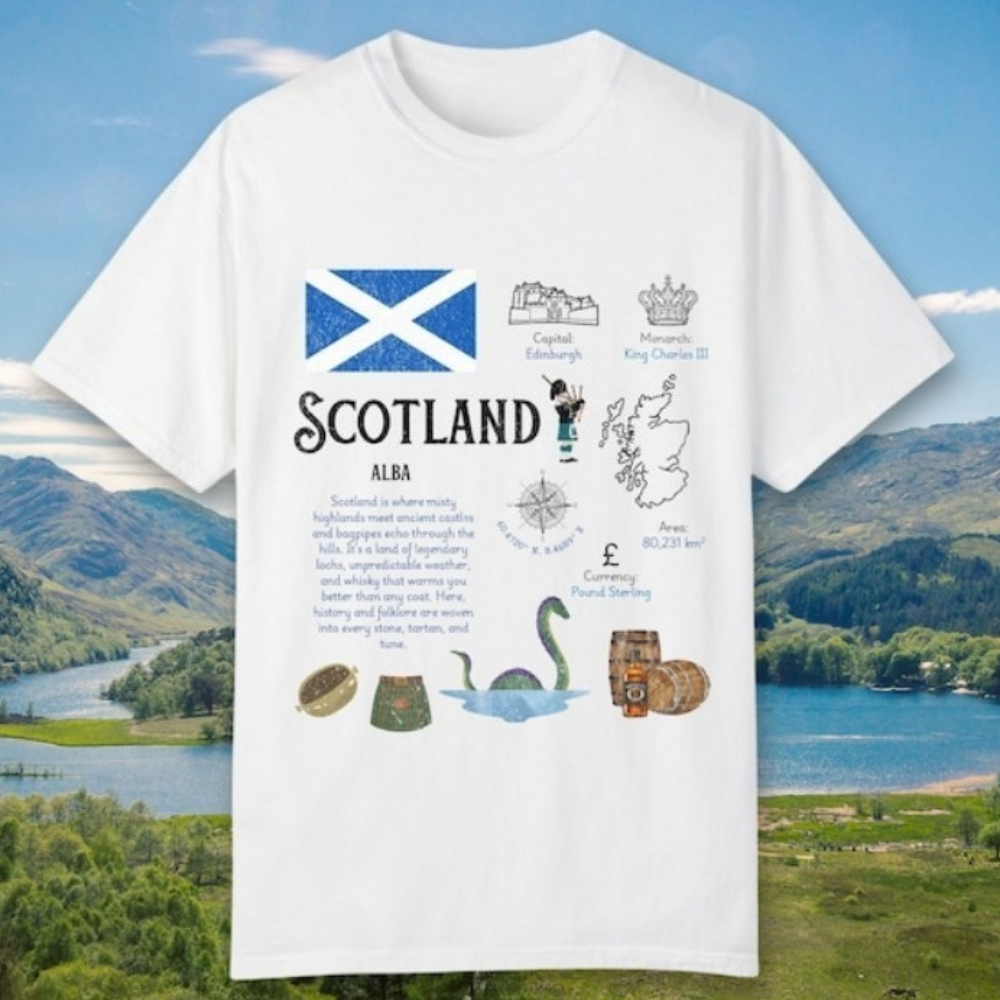 Scotland UK T-Shirt Edinburgh  – обзор и цена Summer Clothing Women Uk