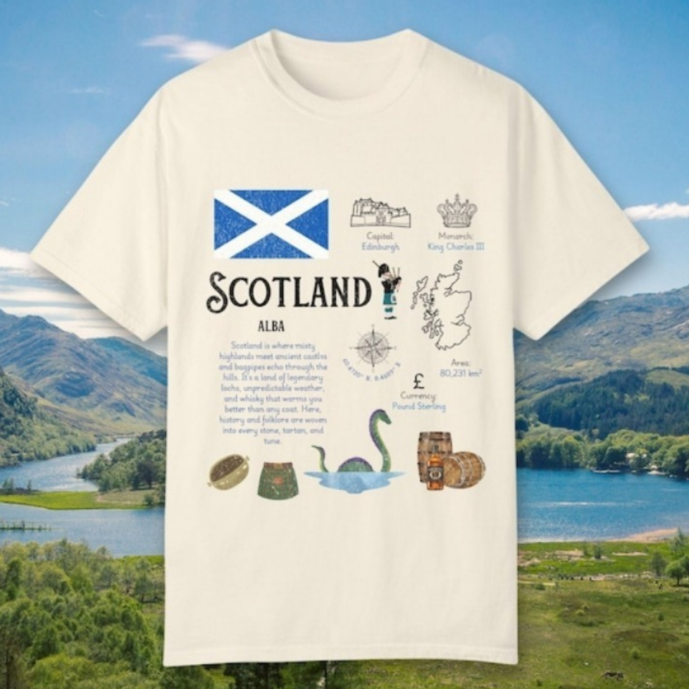 Scotland UK T-Shirt Edinburgh  – обзор и цена Summer Clothing Women Uk