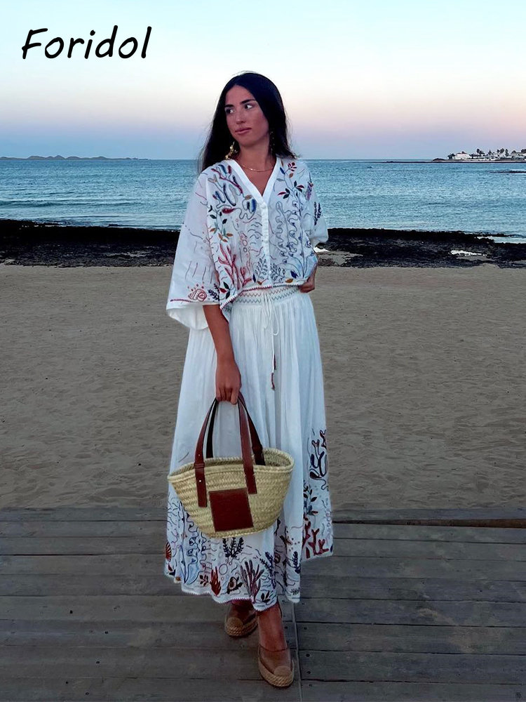 Foridol Marine Organism Embroi – обзор и цена Summer Clothing Linen