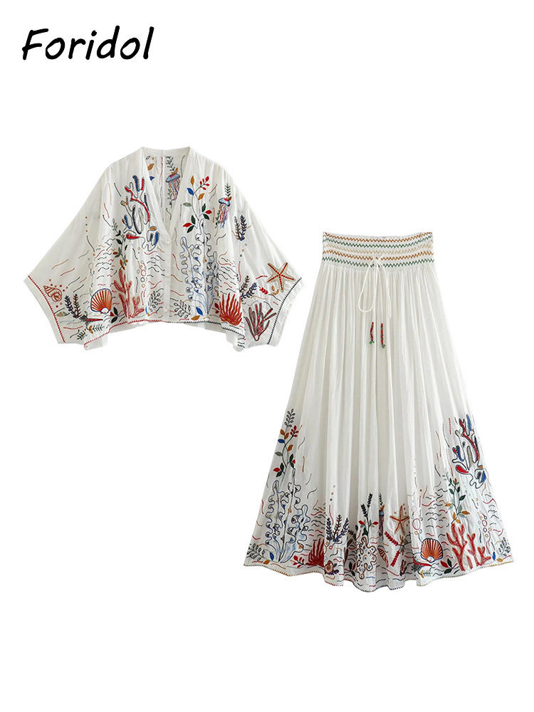 Foridol Marine Organism Embroi – обзор и цена Summer Clothing Linen