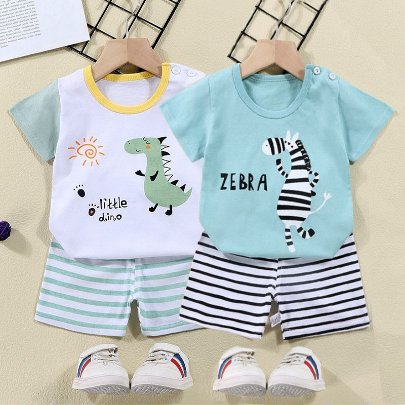 Cotton Tees+Shorts 2-piece Tra – обзор и цена Summer Clothing Baby Boy