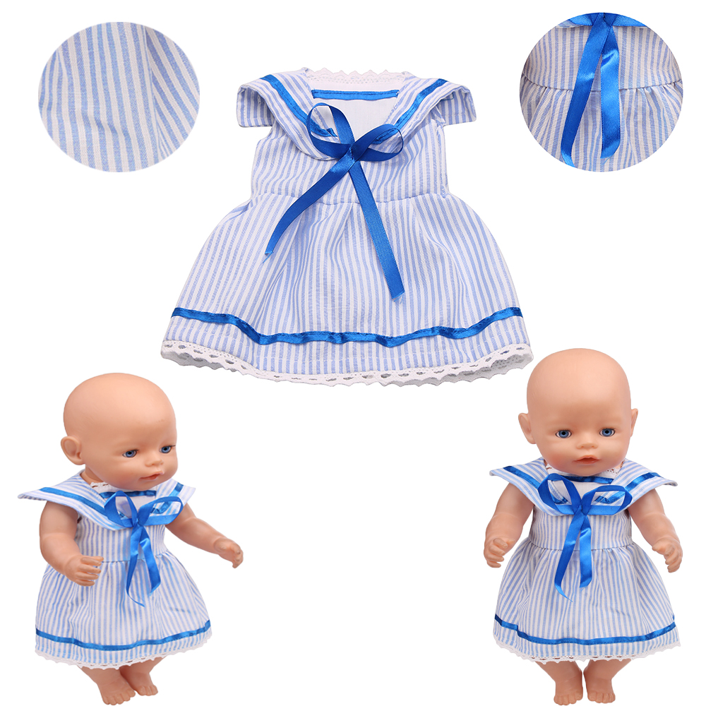43cm Girl Doll Blue Striped Sa – обзор и цена Summer Away Clothing