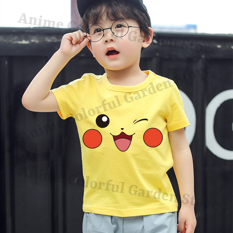 Pokemons Yellow Cute Short-sle – обзор и цена Summer Clothing For Girls
