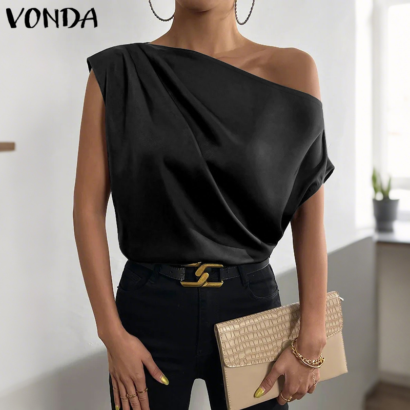 Plus Size 5XL VONDA Women Blou – обзор и цена Off Shoulder Blouse
