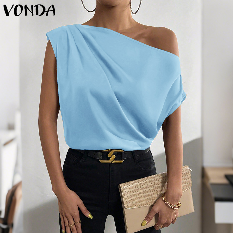 Plus Size 5XL VONDA Women Blou – обзор и цена Off Shoulder Blouse