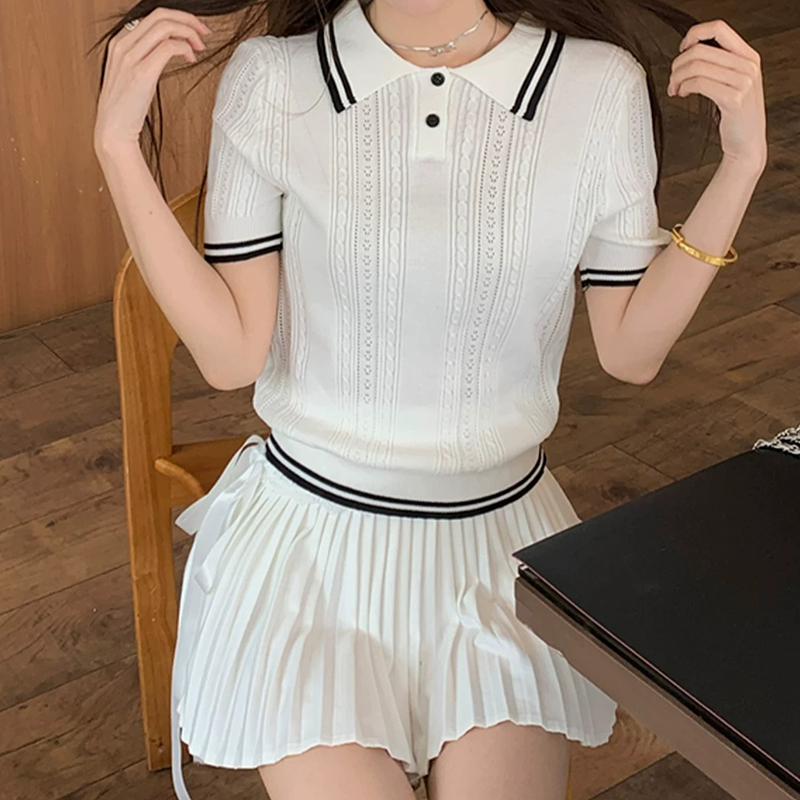 Short Sleeve Polo Neck Knit To – обзор и цена Summer Golf Clothing