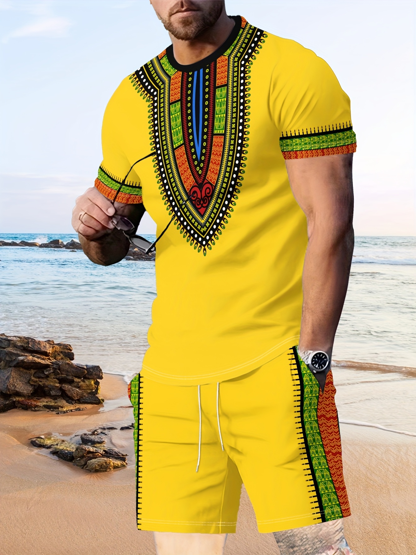 New Men's Suits African Dashik – обзор и цена Summer Knit Clothing
