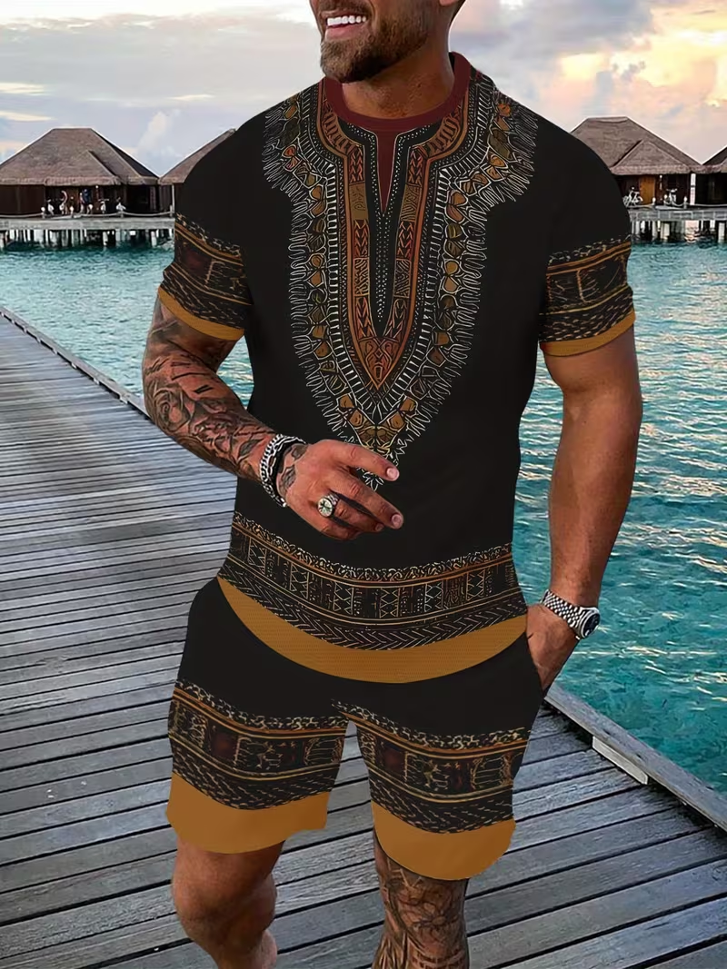 New Men's Suits African Dashik – обзор и цена Summer Knit Clothing