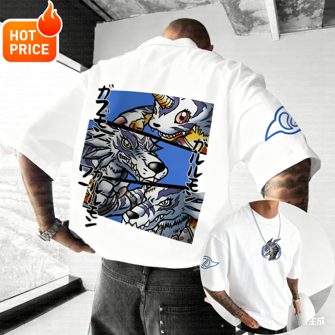 Gabumon Anime Digimon2025 New  – обзор и цена Vintage Summer Clothing Men
