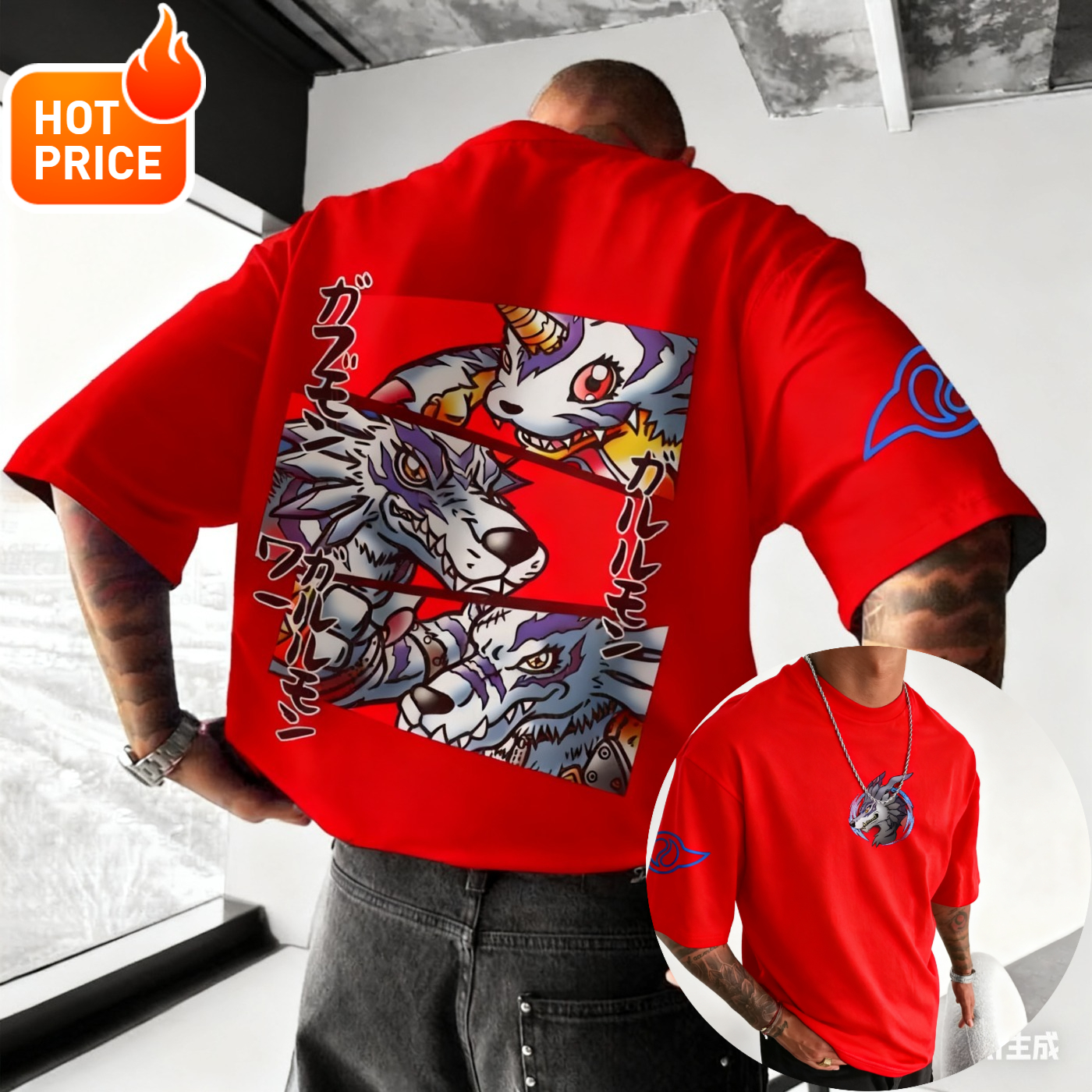 Gabumon Anime Digimon2025 New  – обзор и цена Vintage Summer Clothing Men