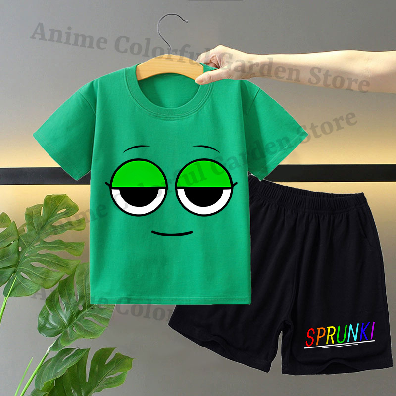 Sprunki 2pcs T-shirt and Short – обзор и цена Summer Clothing For Girls