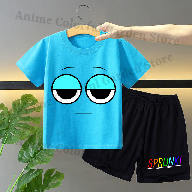 Sprunki 2pcs T-shirt and Short – обзор и цена Summer Clothing For Girls