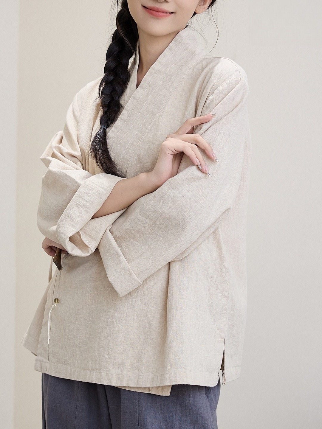 New Chinese Style Long Sleeve  – обзор и цена Summer Clothing Linen