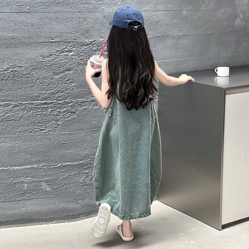 Vintage Blue Children Girls Hi – обзор и цена Summer Clothing Linen