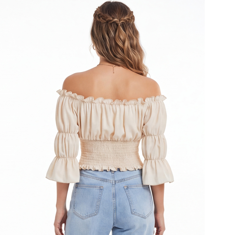 Renaissance Blouse Women Top w – обзор и цена Off Shoulder Blouse