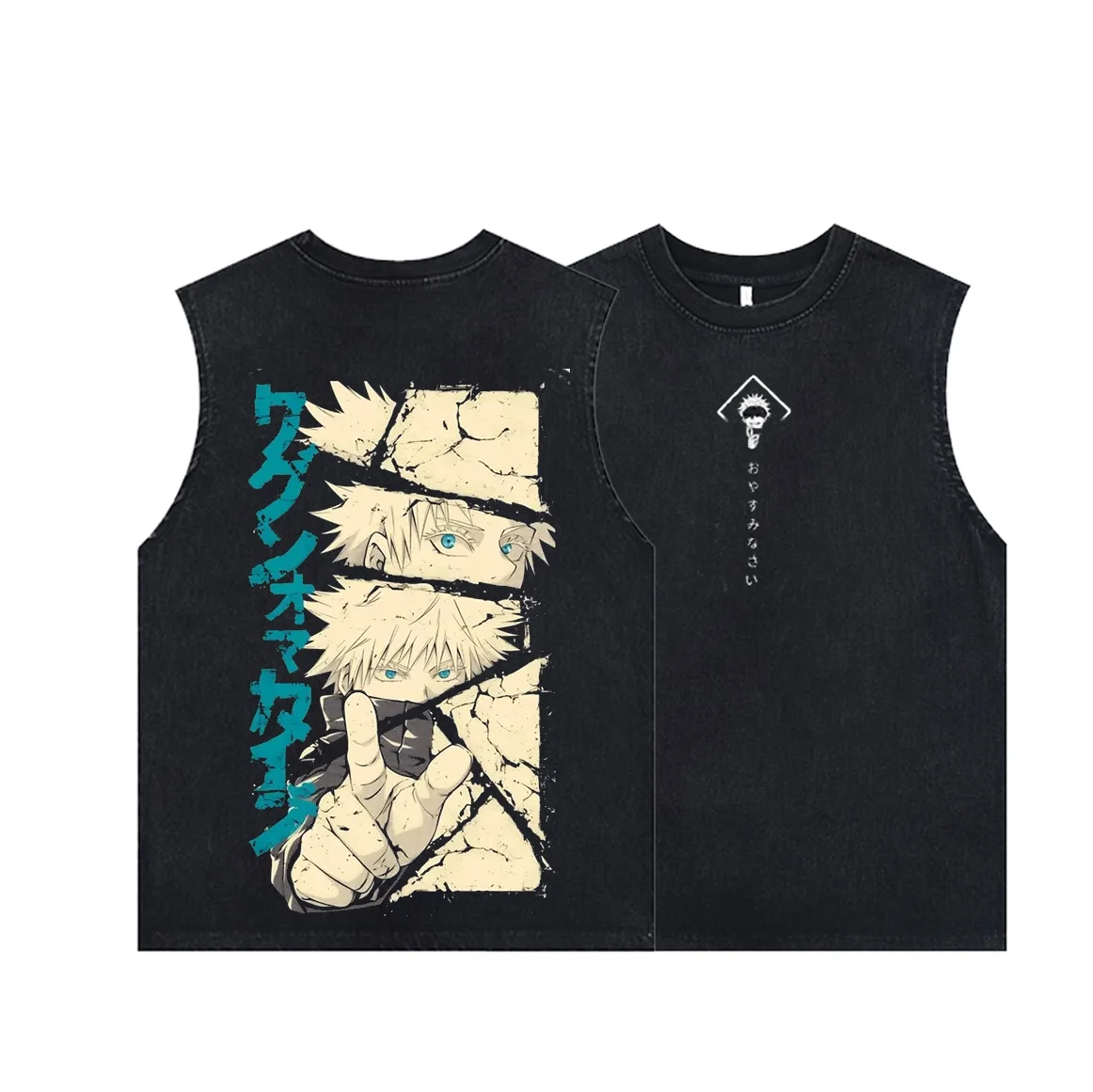 Men's Tank Tops Anime Gojo Sat – обзор и цена Vintage Summer Clothing Men