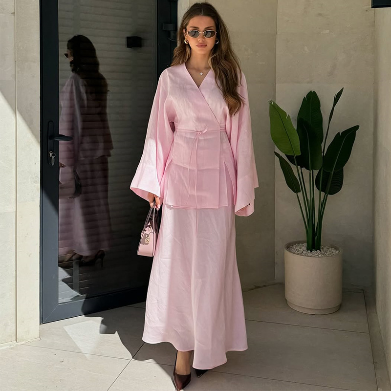 Two Pieces Women Dress Sets So – обзор и цена Summer Clothing Linen