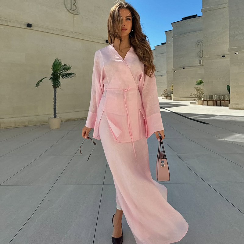 Two Pieces Women Dress Sets So – обзор и цена Summer Clothing Linen