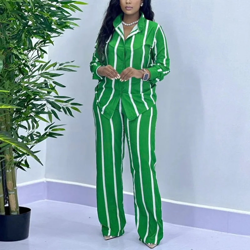 African Fashion Stripe Two Pie – обзор и цена Summer Linen Clothing For Women