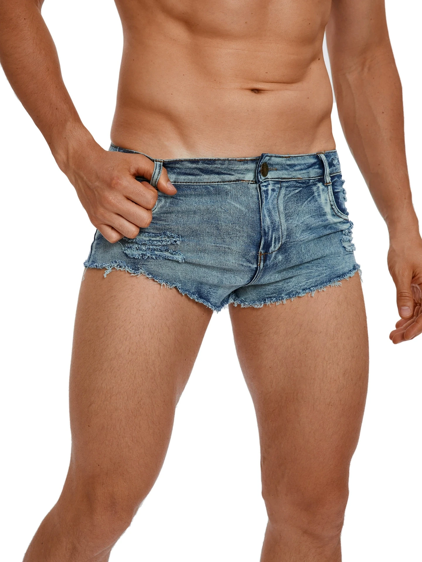 Men's Low Waist Jeans Shorts F – обзор и цена Vintage Summer Clothing Men