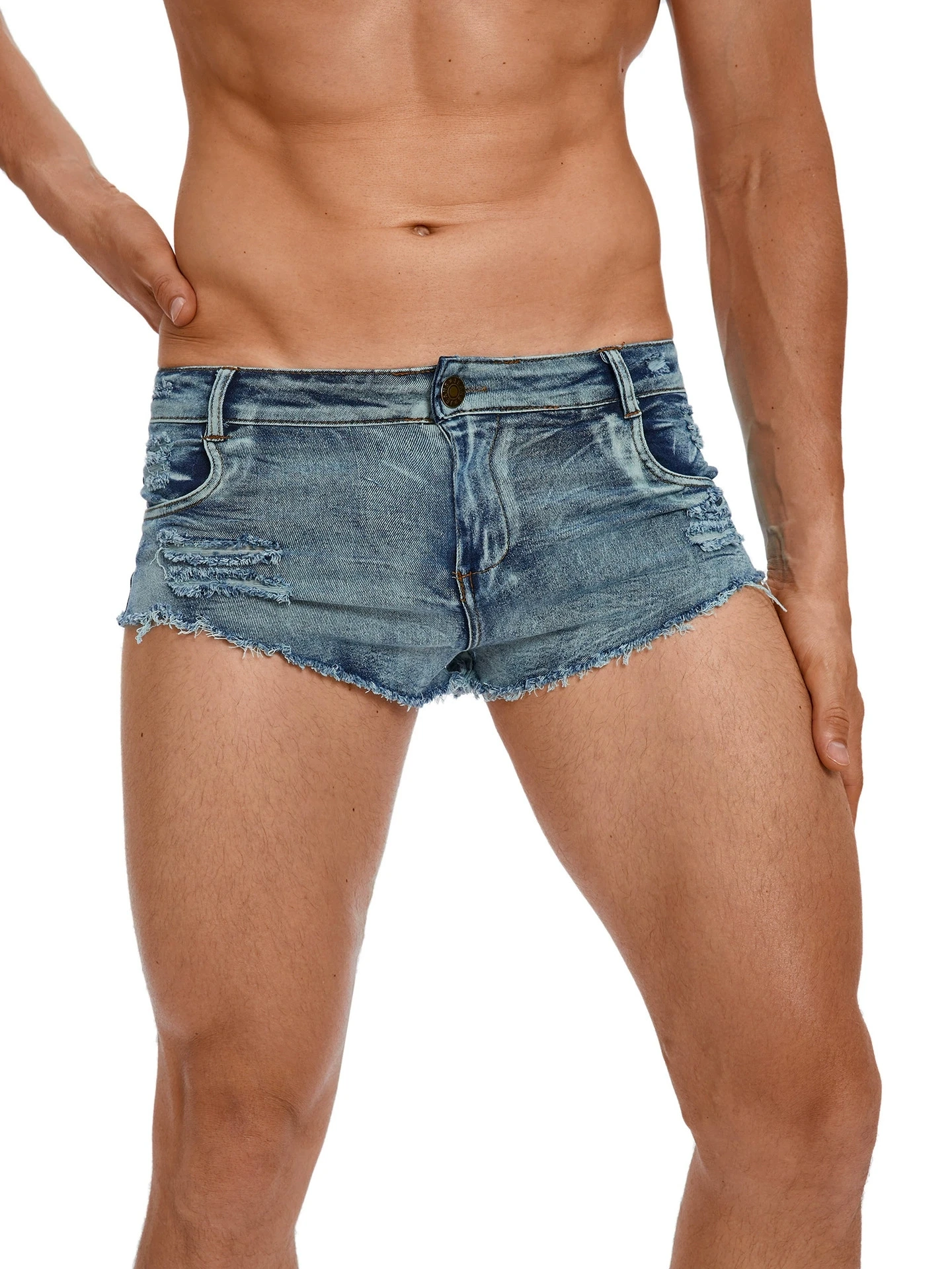 Men's Low Waist Jeans Shorts F – обзор и цена Vintage Summer Clothing Men