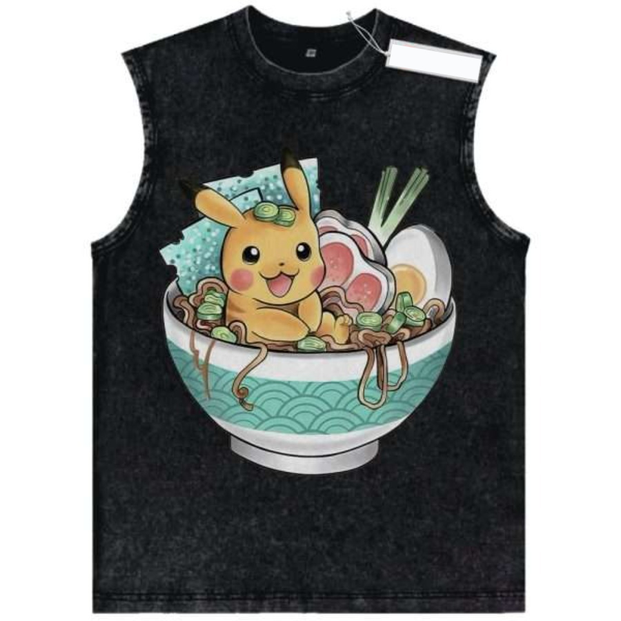Vintage Washed Pokemon Tank To – обзор и цена Vintage Summer Clothing Men