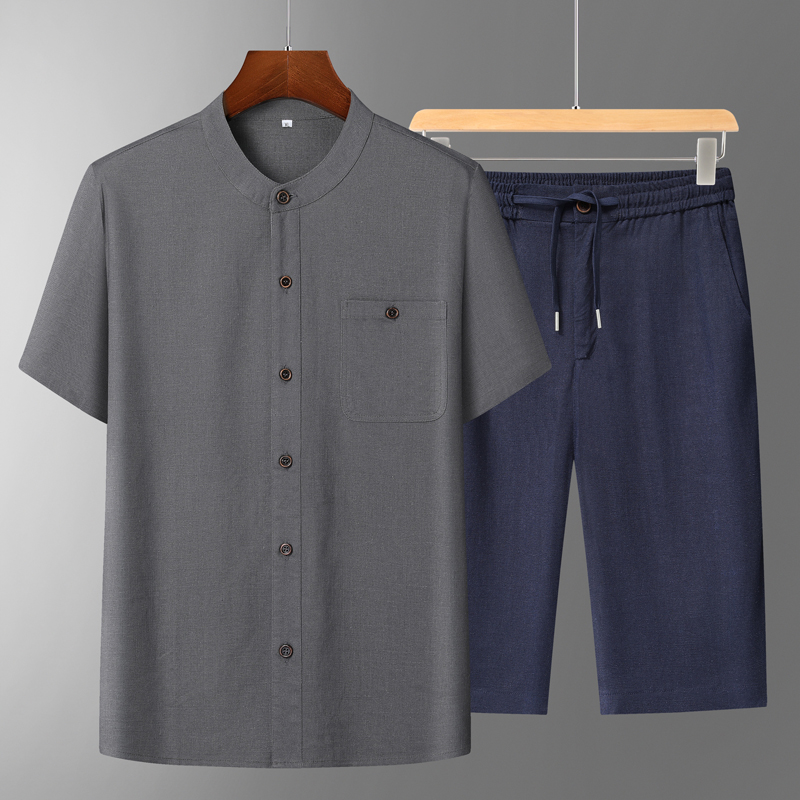 Men's Cotton Linen Tang Suit S – обзор и цена Summer Clothing Linen
