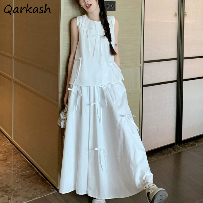 White Dress Sets for Women Bow – обзор и цена Summer Clothing For Girls