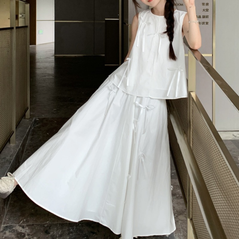 White Dress Sets for Women Bow – обзор и цена Summer Clothing For Girls