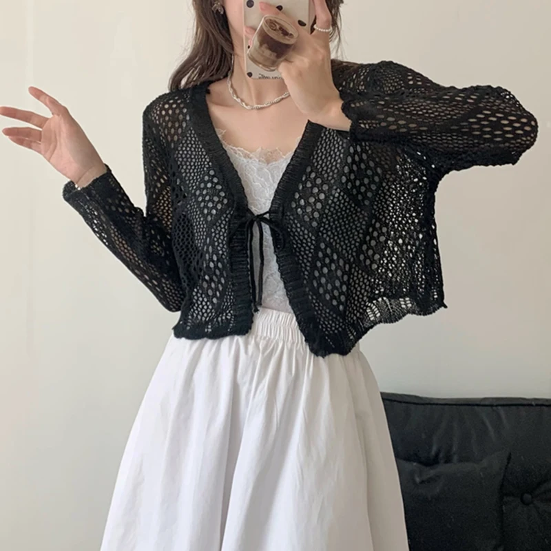 Sheer Pointelle Knit Crop Card – обзор и цена Summer Clothing Teens