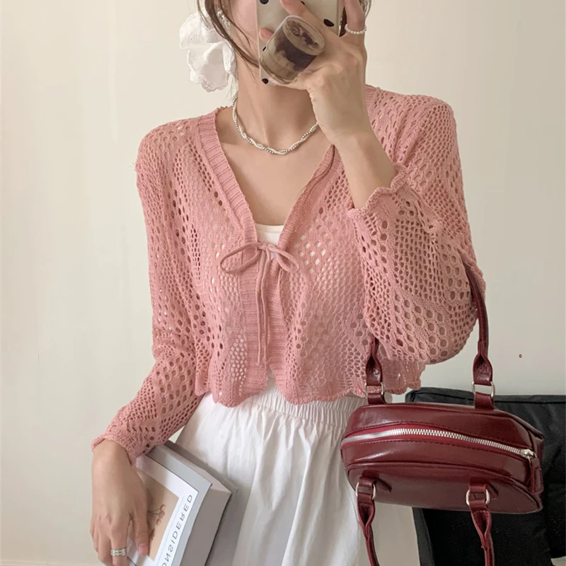 Sheer Pointelle Knit Crop Card – обзор и цена Summer Clothing Teens